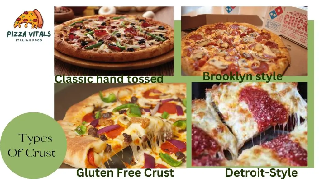 crust types of 12 inch domino's pizza slices